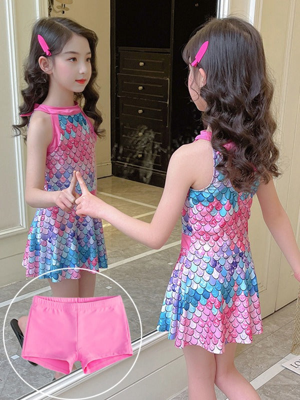 Girls One-piece Swimsuit | Cute Cartoon Children's Swimming Skirt | Baby Spa Swimwear for Little Kids