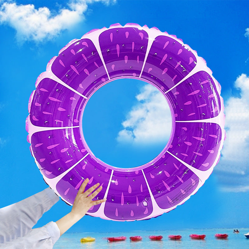 Wavejoy Juicy Grape Swim Ring - Vibrant Inflatable Fruit Pool Raft for Relaxation