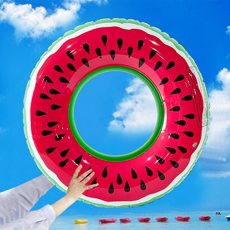 Wavejoy Juicy Watermelon Swim Ring - Fun Inflatable Fruit Pool Float for Summer