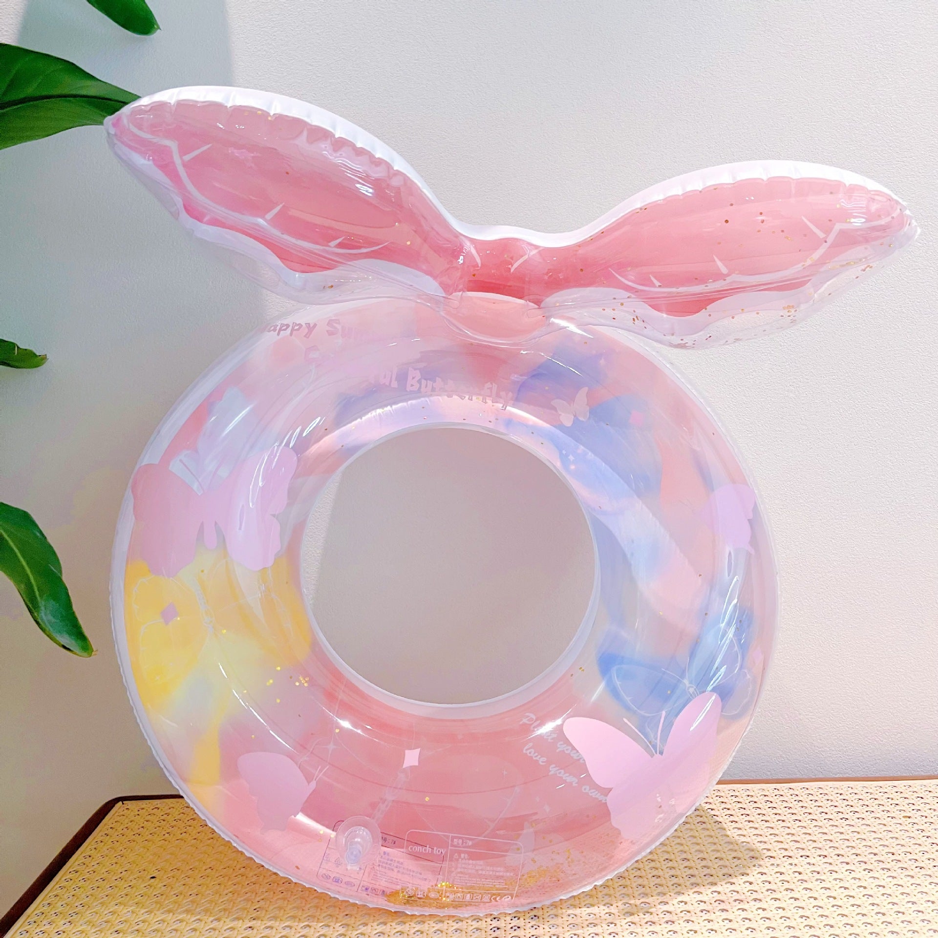 Wavejoy 3D Butterfly Wing Inflatable Pool Ring - Unique Floating Lounge for Summer Fun