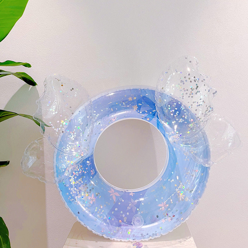 Wavejoy Dreamy Butterfly Glitter Pool Ring - Magical Inflatable Water Float with Wings