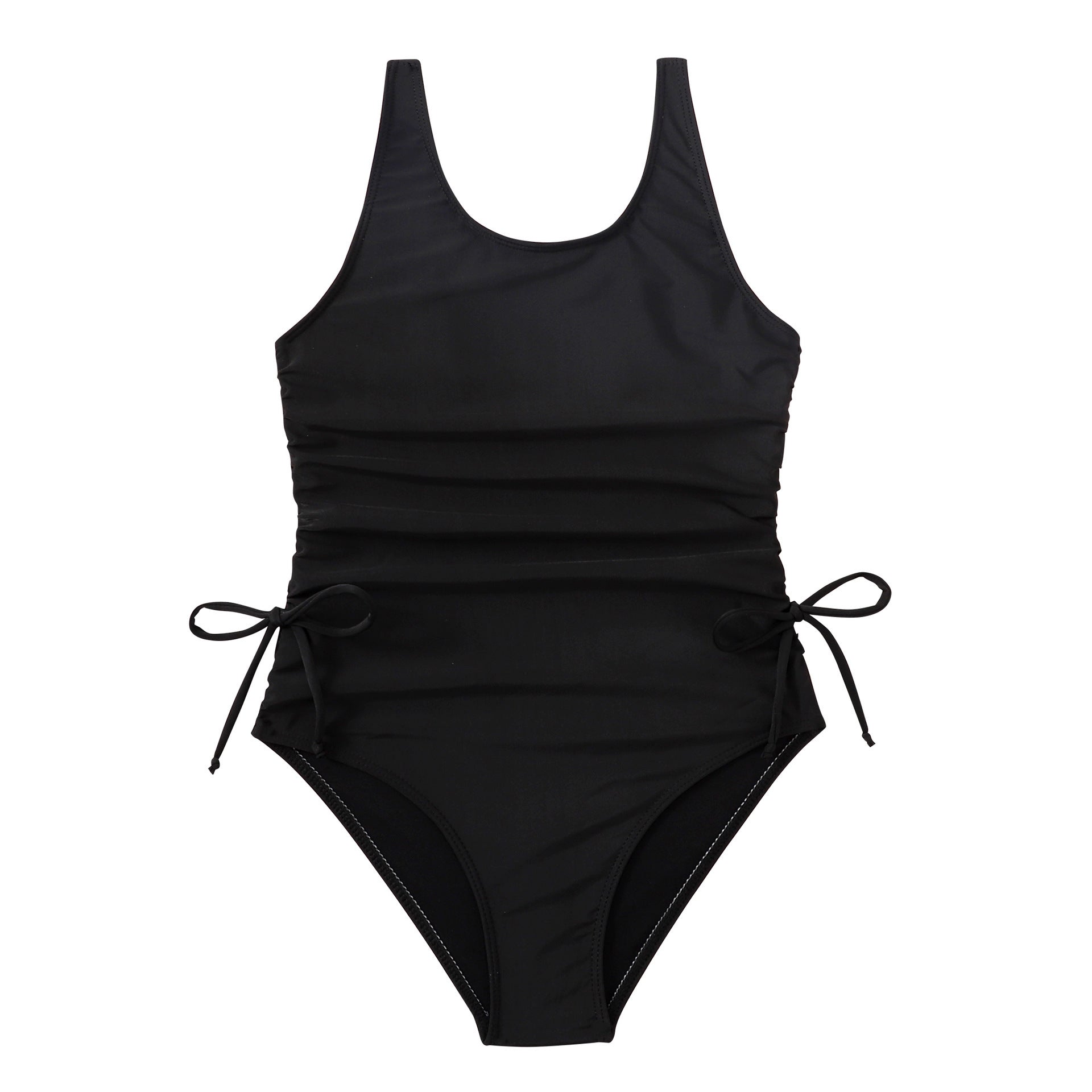 Kids Solid Color One Piece Bikini Swimsuit | Girls Skinny Swimwear | Middle & Big Kids Vacation Spa Swimwear