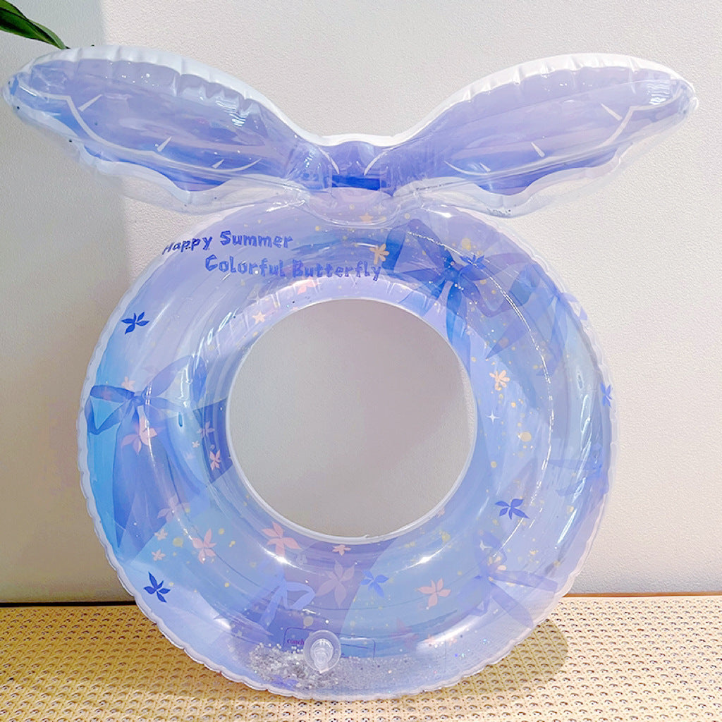 Wavejoy 3D Butterfly Wing Inflatable Pool Ring - Unique Floating Lounge for Summer Fun