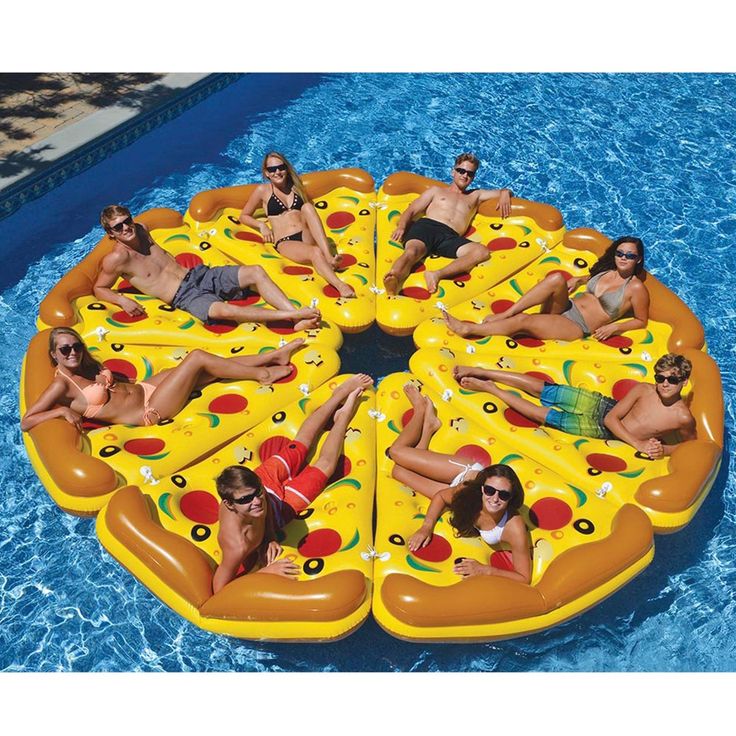 Giant Pizza Slice Pool Float - Fun Inflatable Party Island by Wavejoy